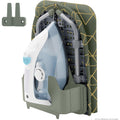 XABITAT Table Top Ironing Board with Wall Mount, D-Crease, Portable Space Saving Mini Laundry Room Iron Board, Foldable Small Ironing Board with Iron Holder, Green