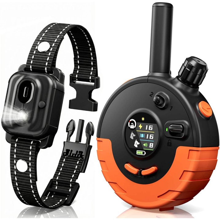 CICPAP 4000FT Dog Training Collar with Remote, Waterproof Shock Collar for Dogs with SOS & Solid Light, 3 Training Modes with Beep Vibration and Boosted Shock, Rechargeable E-Collar for All Breeds