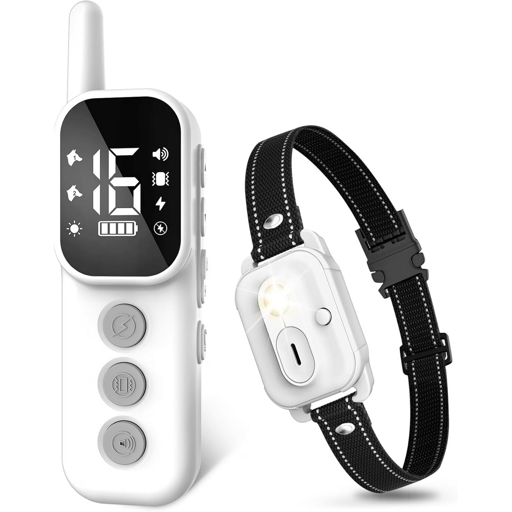 Dog Shock Collar,3300FT Dog Training Collar with Remote,IP67 Waterproof Rechargeable Sleek Modern Shock Collar for Small,Medium,Large Dogs with Beep,Vibration,Safety Shock,LED Light,8-120 lbs