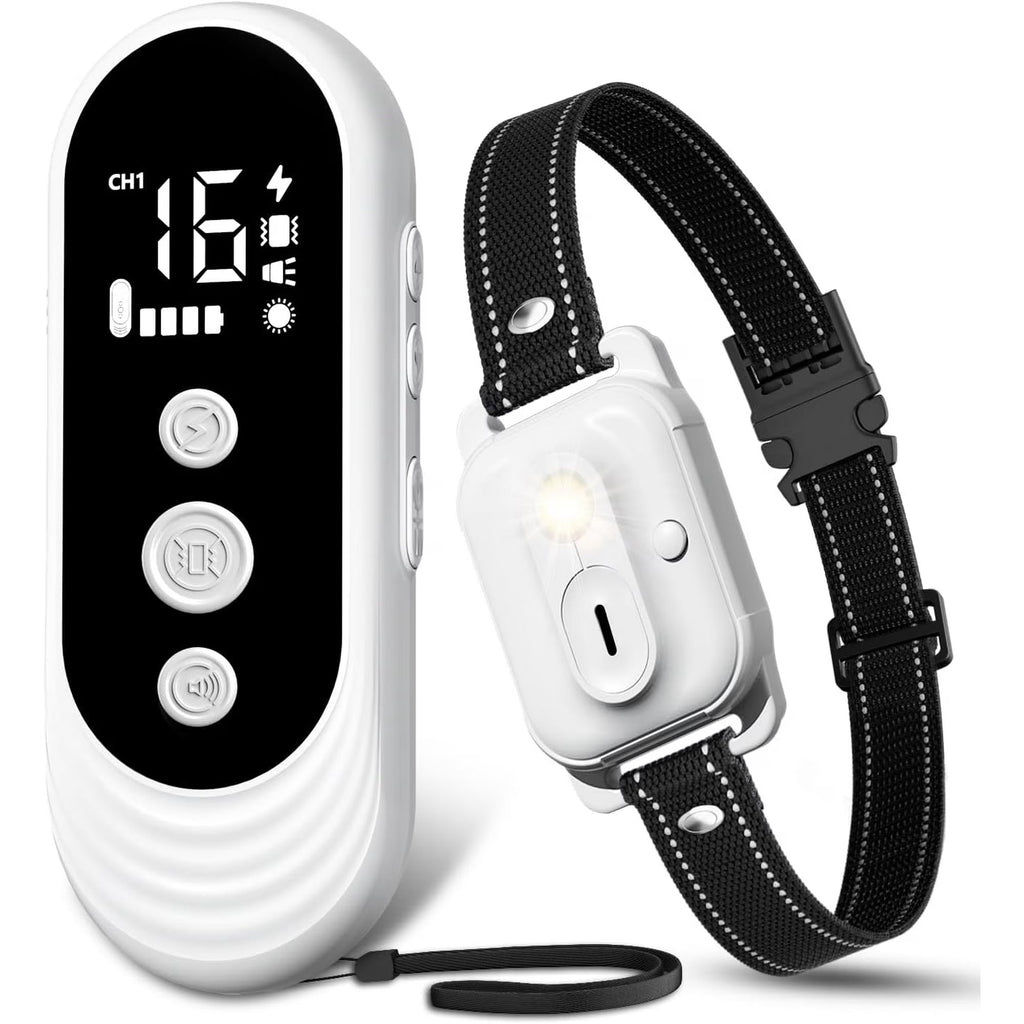 Dog Training Collar with Remote, 3300ft Range Shock Collar for Small, Medium, Large Dogs (8–120 lbs), IPX7 Waterproof, Rechargeable, with Beep, Vibration, Safe Shock & Light Modes